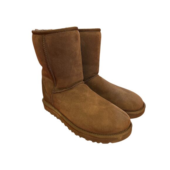 UGG Brown Burnt Cedar Classic Short II Boots Shearling Women's Uggs Size 8 - Picture 1 of 7